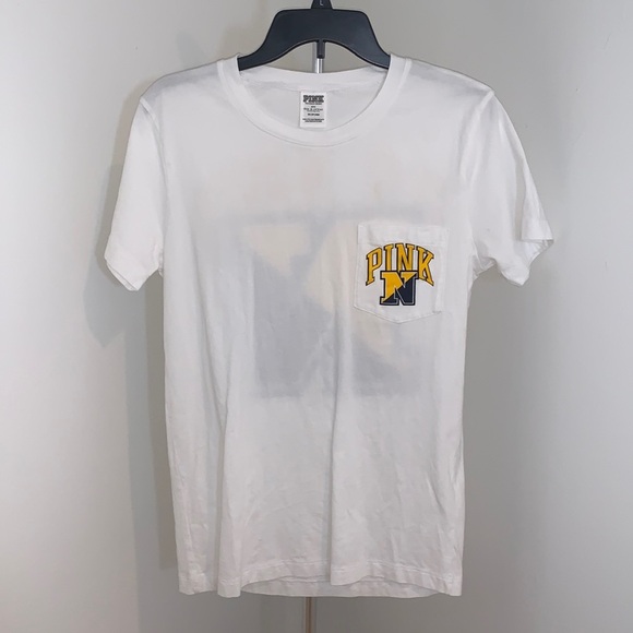 New Victoria's Secret Pink Bling U.S. Navy T-Shirt Size XS Oversized Fit - Picture 2 of 9